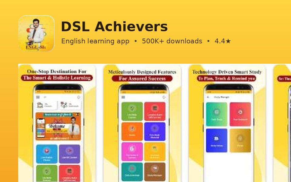DSL Achievers – English Learning App – project screenshot