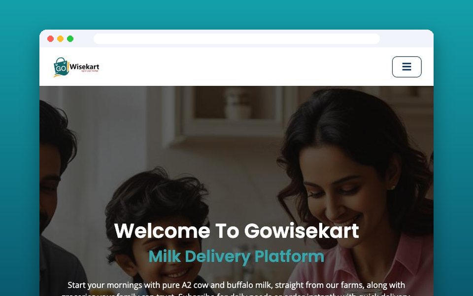 Gowisekart – Milk & Grocery Delivery – project screenshot